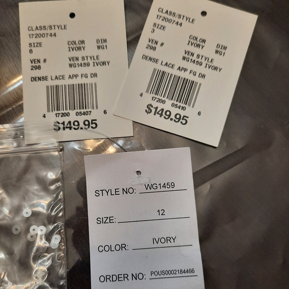 David's Bridal Flower Girl Dresses Sizes 12, 6, 3 - Picture 4 of 5